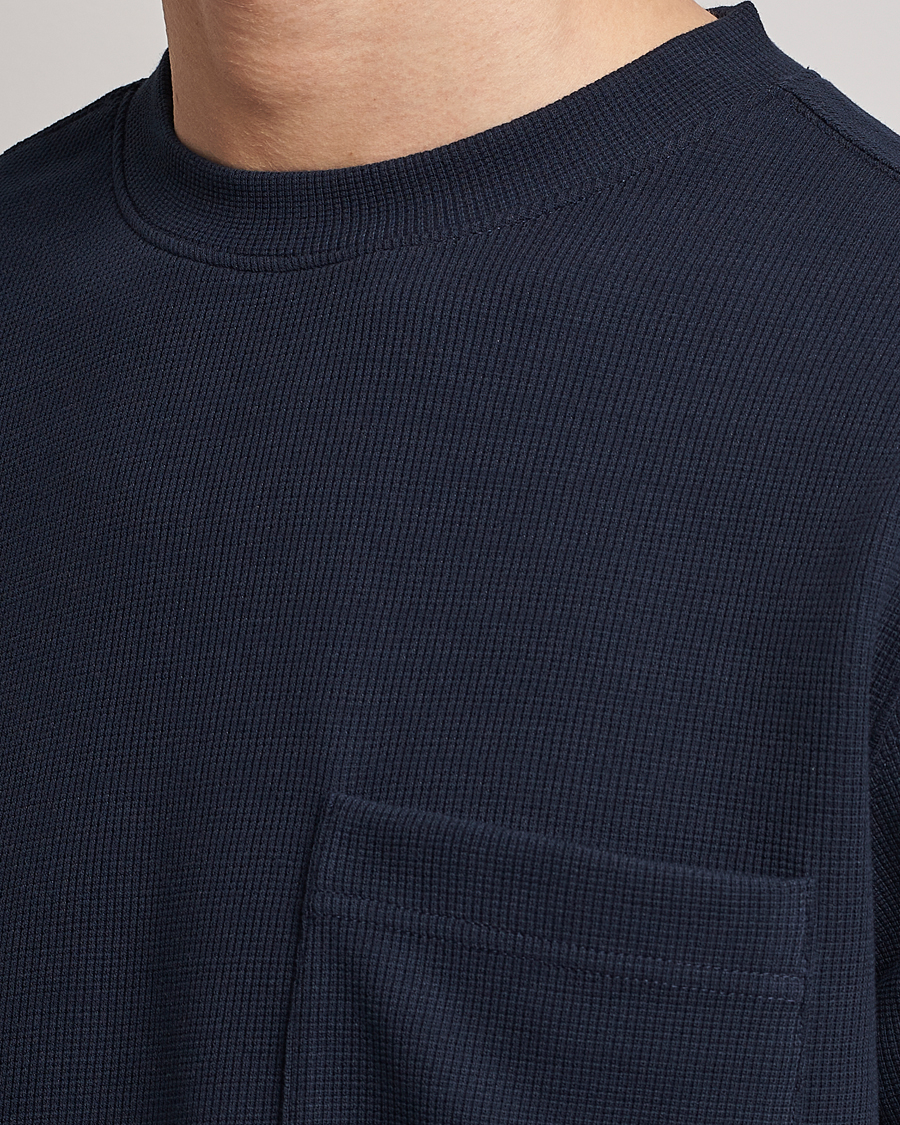 Herre | T-Shirts | BOSS ORANGE | Tempesto Knitted Crew Neck T-Shirt Dark Blue