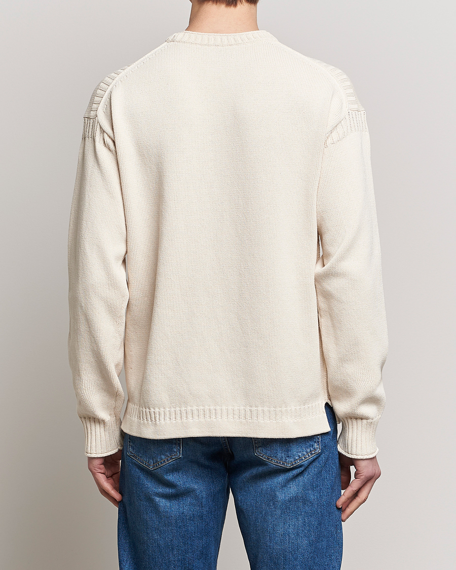 Herre | Trøjer | BOSS ORANGE | Arcott Knitted Sweater Open White