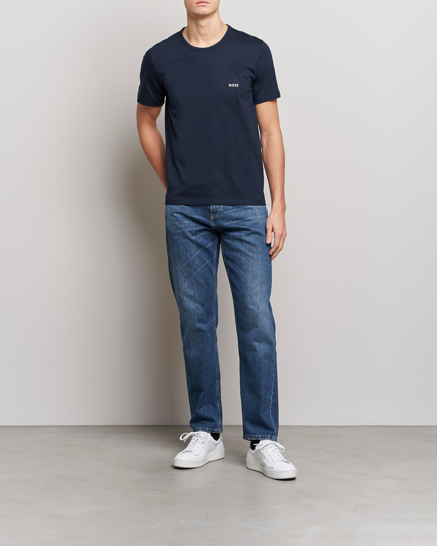 Herre | T-Shirts | BOSS BLACK | 3-Pack Crew Neck T-Shirt Navy/Green/White