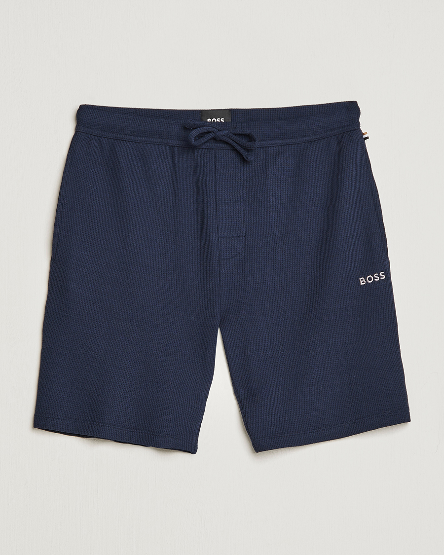 Herre | Shorts | BOSS BLACK | Waffle Logo Shorts Dark Blue