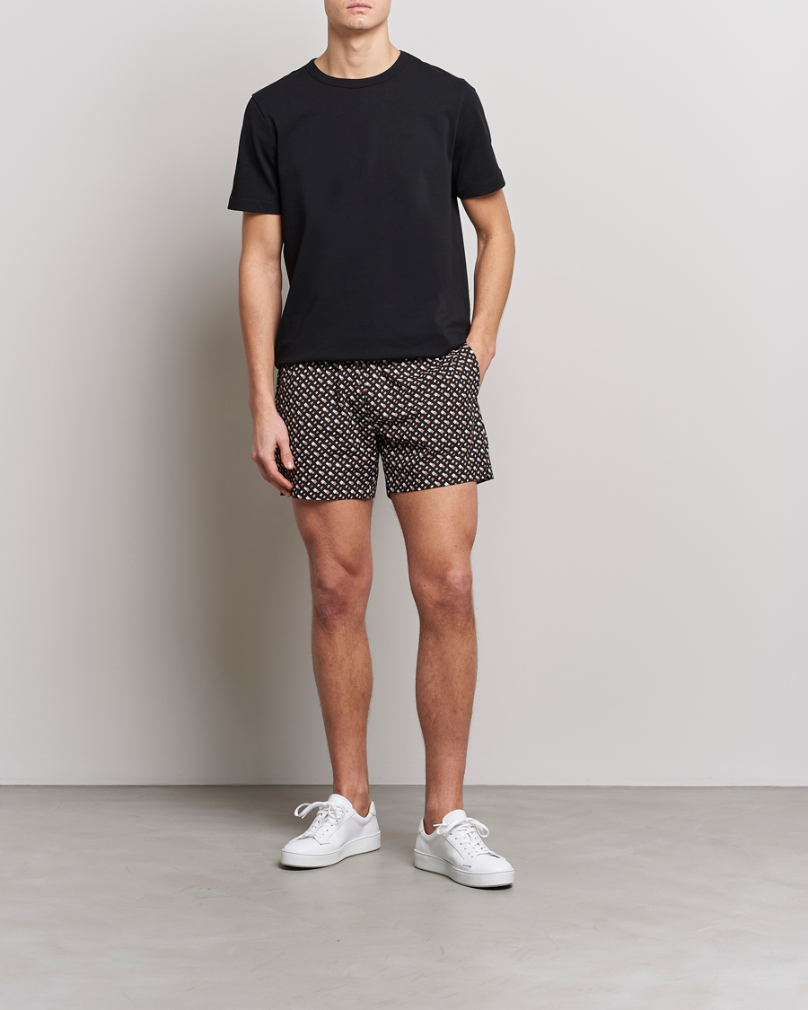 Herre | Badebukser | BOSS BLACK | Manu Monogram Logo Swimshorts Black