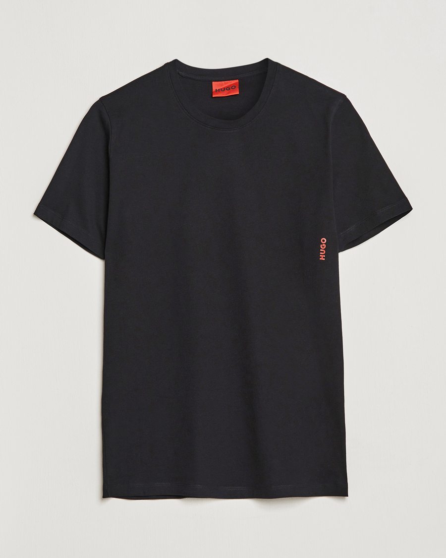Herre | T-Shirts | HUGO | 2-Pack Logo Crew Neck T-Shirt Black