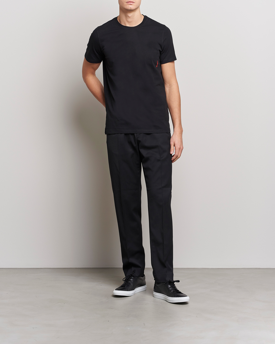 Herre | T-Shirts | HUGO | 2-Pack Logo Crew Neck T-Shirt Black