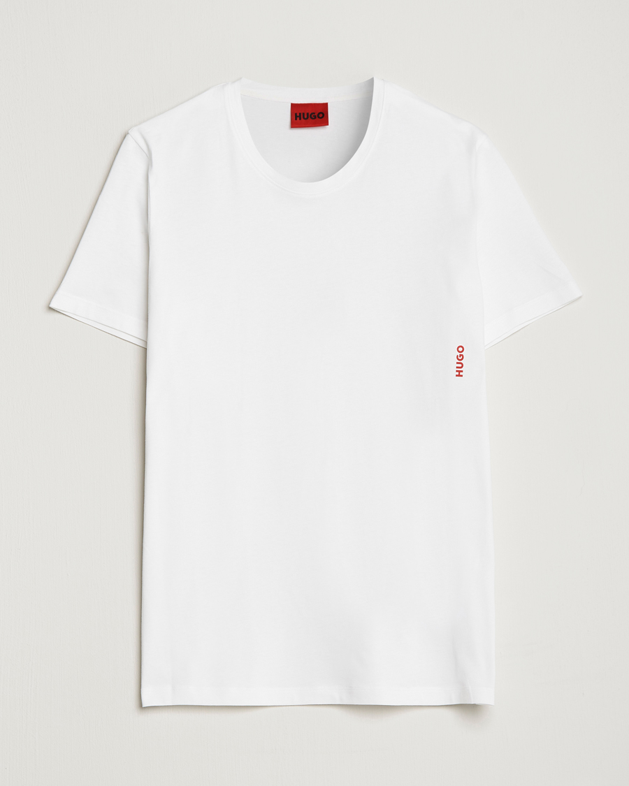 Herre | T-Shirts | HUGO | 2-Pack Logo Crew Neck T-Shirt White