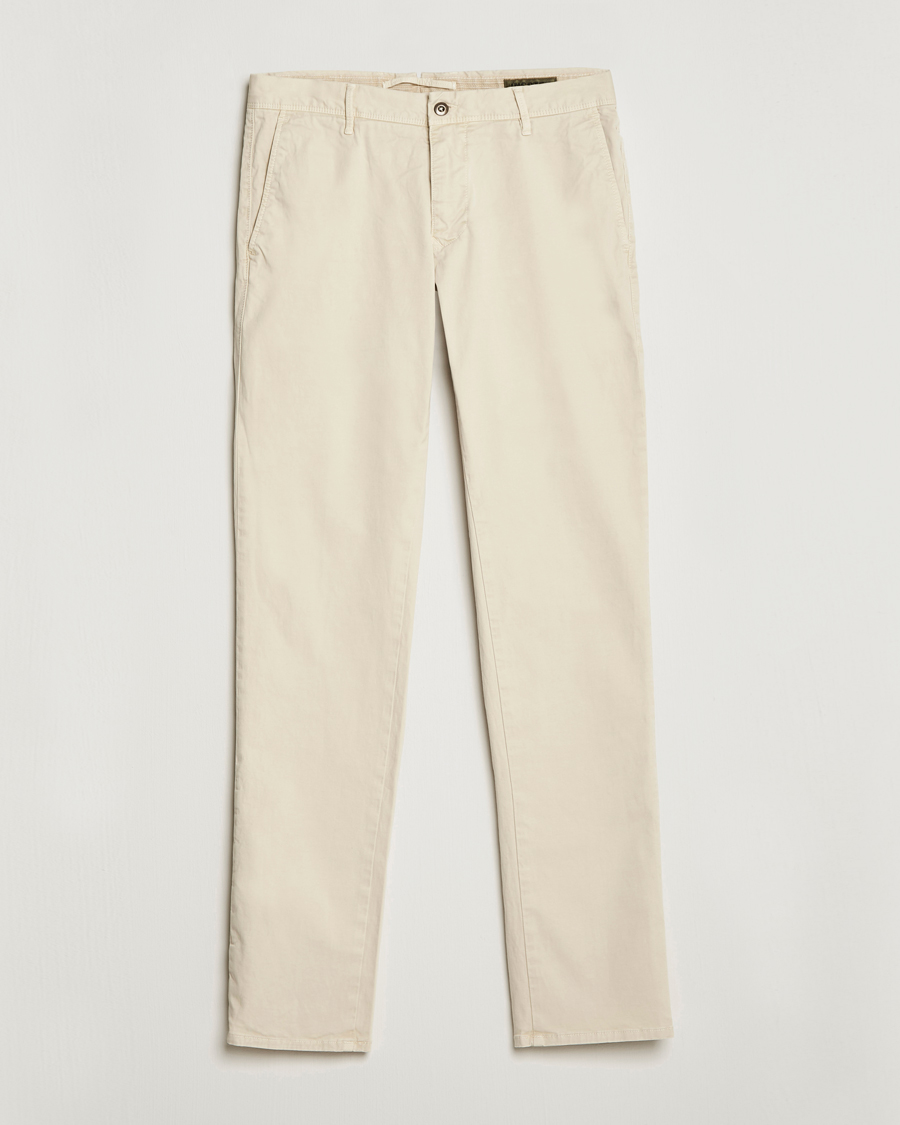 Herre | Bukser | Incotex | Slim Fit Garment Dyed Slacks Off White