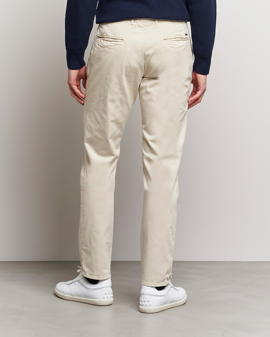 Herre | Bukser | Incotex | Slim Fit Garment Dyed Slacks Off White