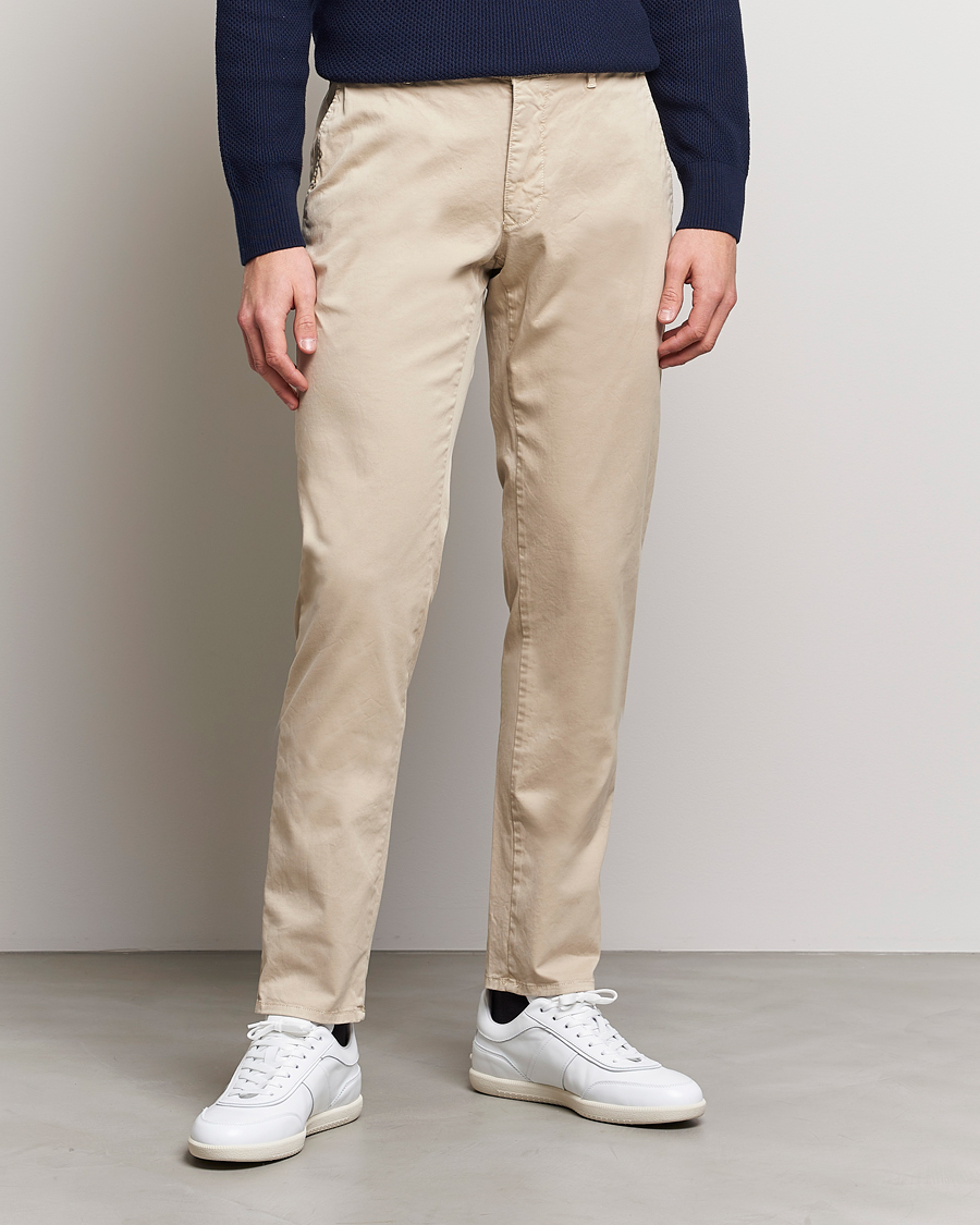 Slim Fit Garment Slacks Beige -