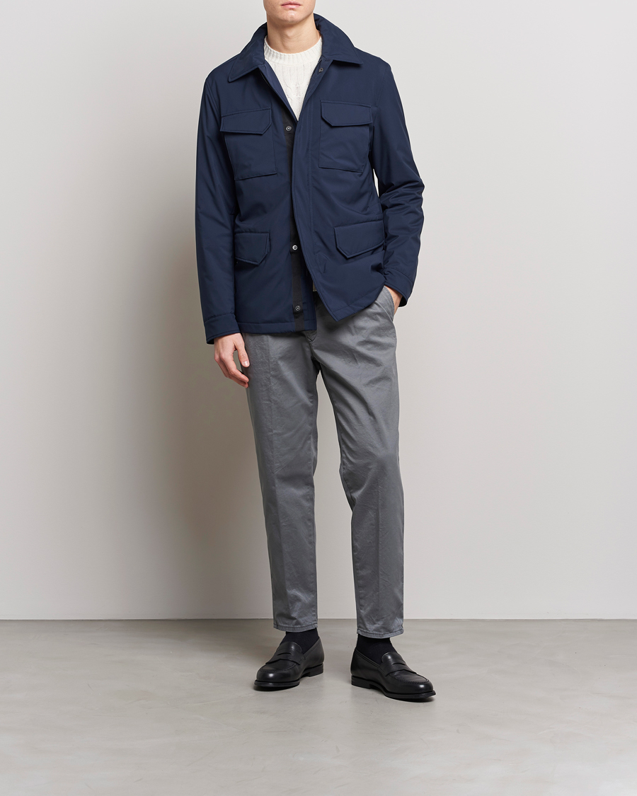 Herre | Bukser | Incotex | Tapered Fit Pleated Slacks Dark Grey