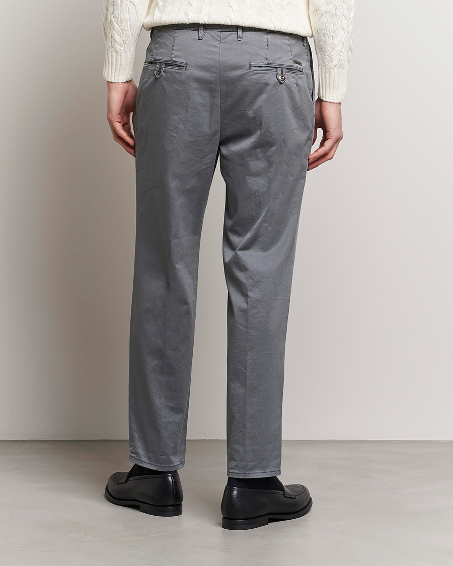 Herre | Bukser | Incotex | Tapered Fit Pleated Slacks Dark Grey