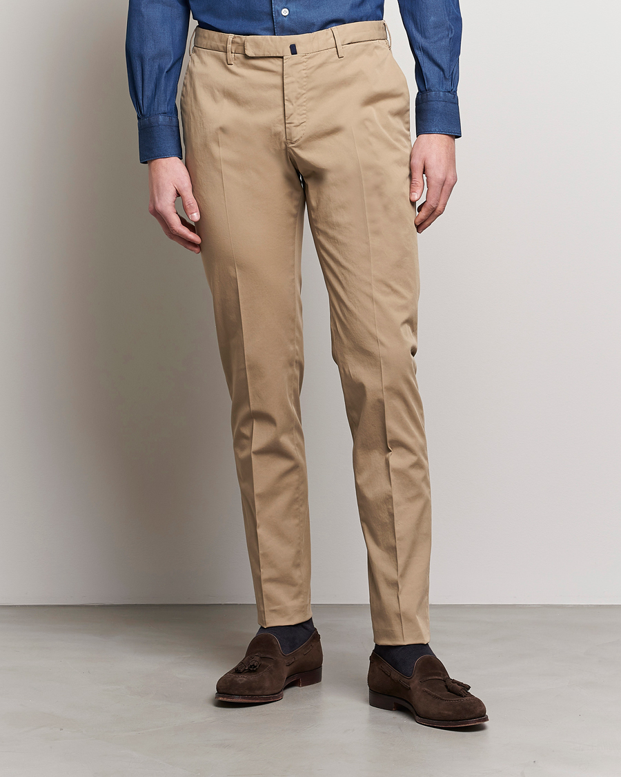 Herre | Bukser | Incotex | Slim Fit Comfort Chinos Beige