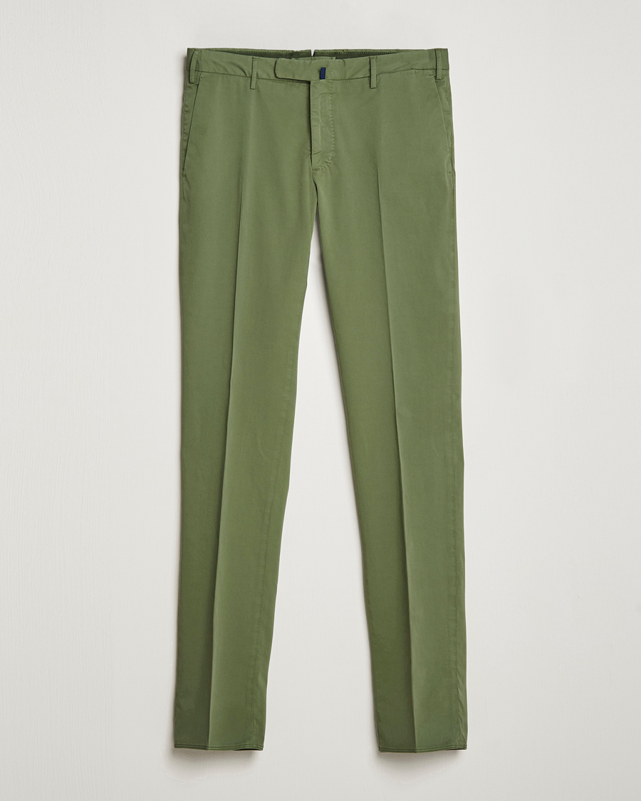 Herre | Bukser | Incotex | Slim Fit Comfort Chinos Olive