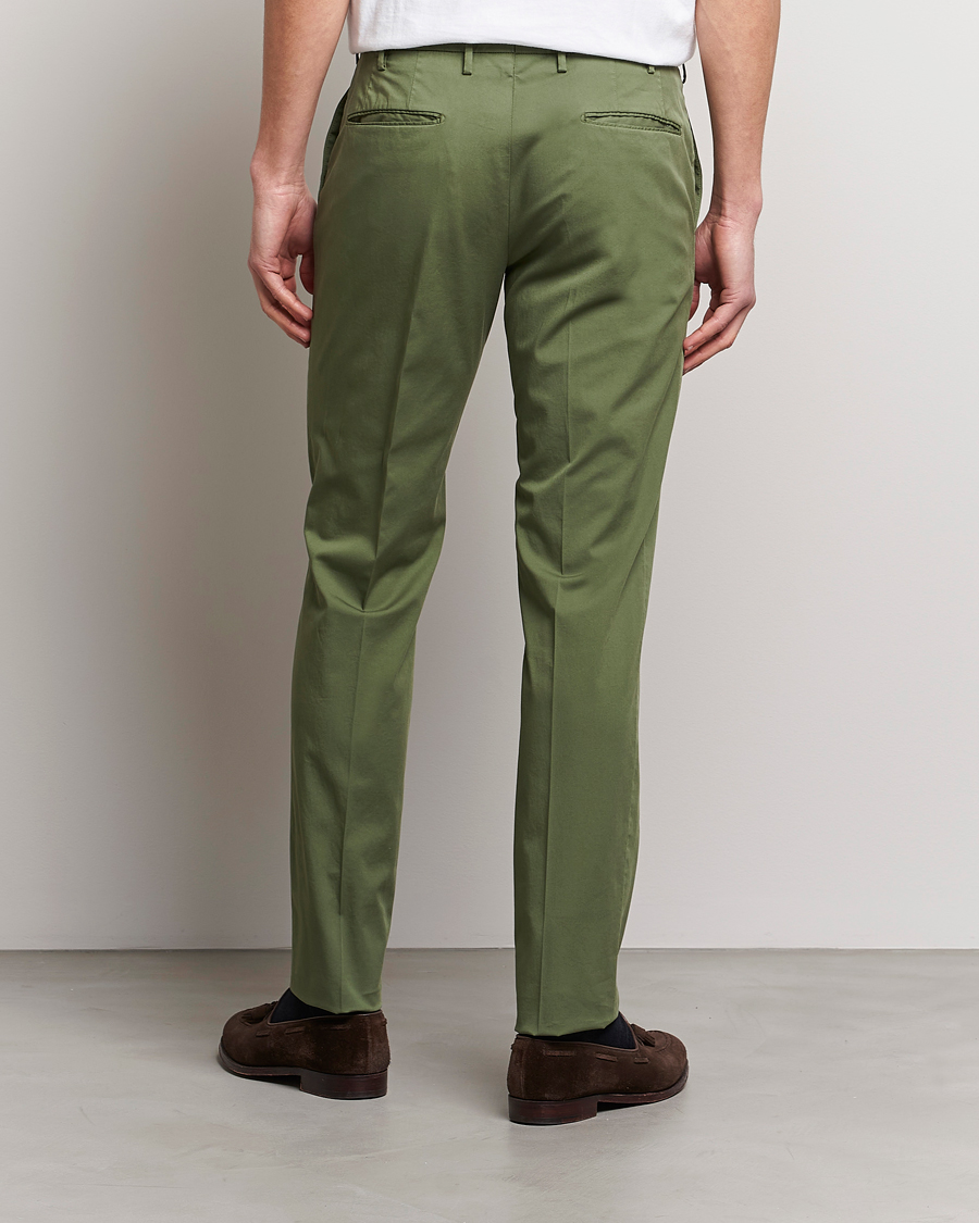 Herre | Bukser | Incotex | Slim Fit Comfort Chinos Olive