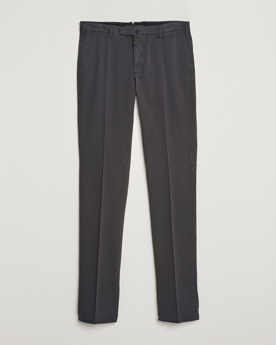 Herre | Bukser | Incotex | Slim Fit Comfort Chinos Charcoal