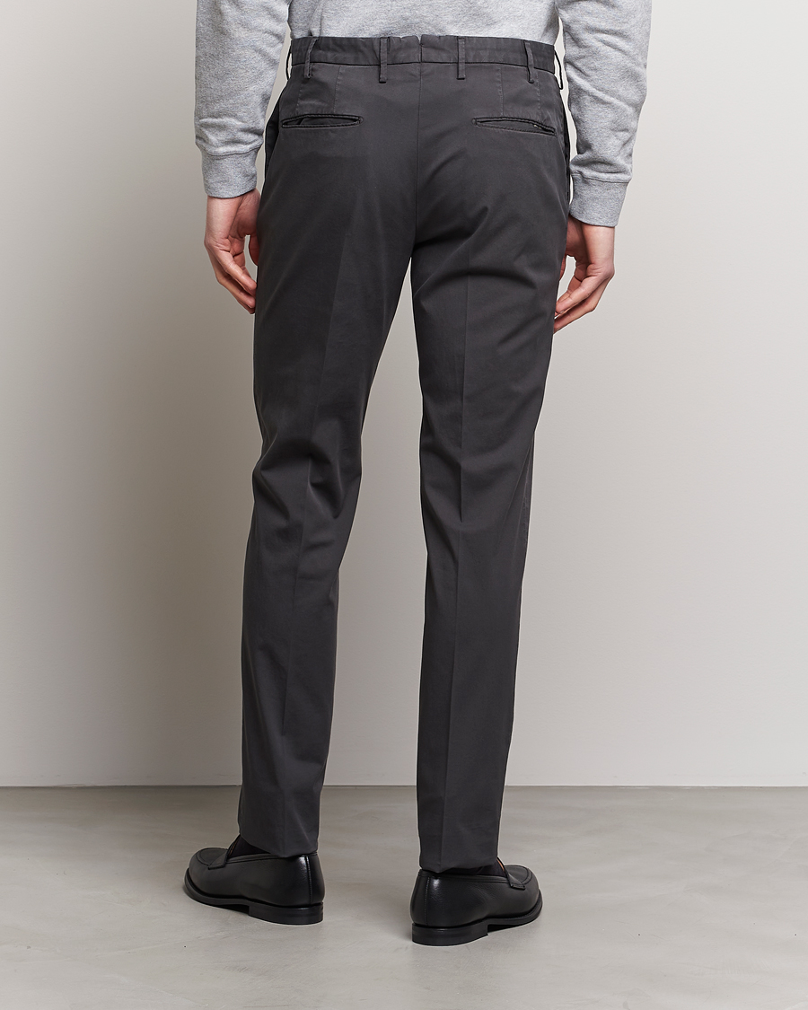 Herre | Bukser | Incotex | Slim Fit Comfort Chinos Charcoal