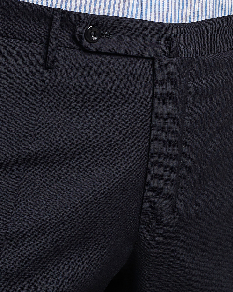 Herre | Bukser | Incotex | Slim Fit Tropical Wool Trousers Navy