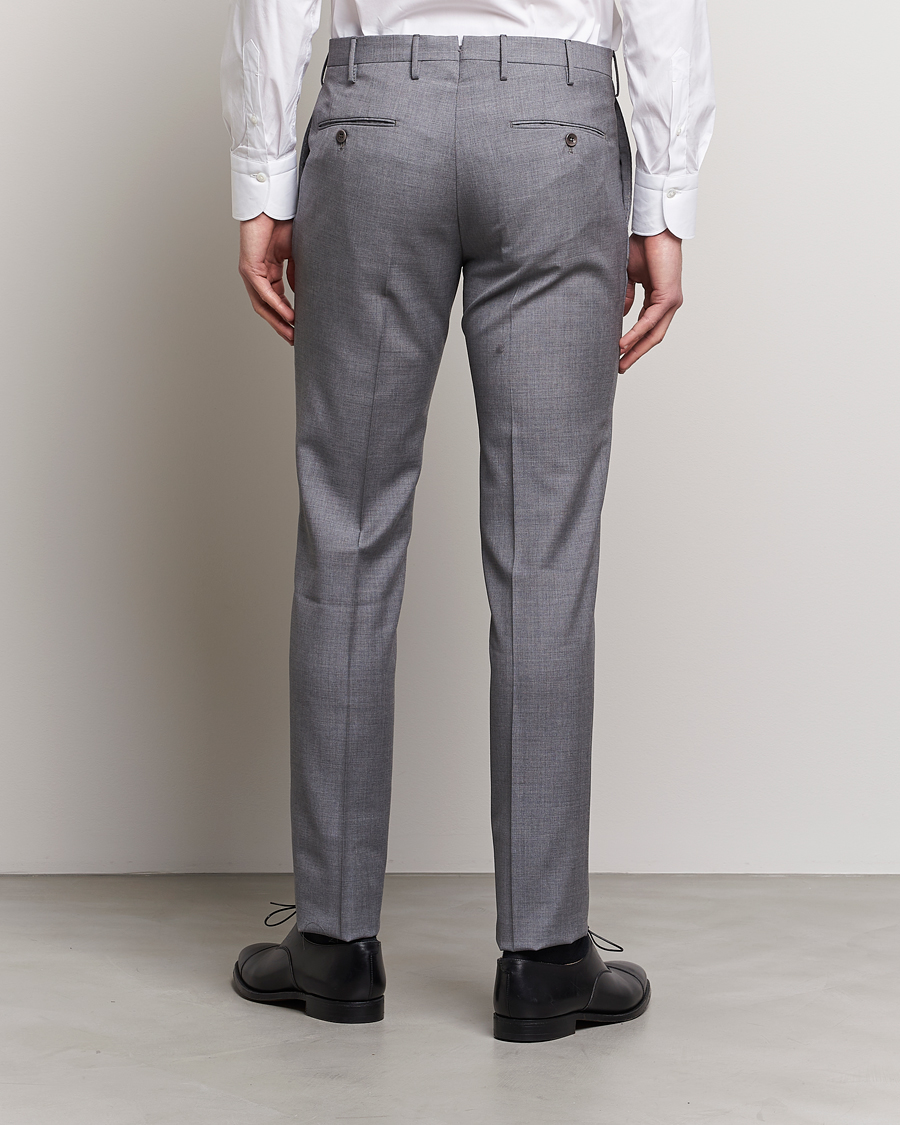Herre | Bukser | Incotex | Slim Fit Tropical Wool Trousers Light Grey