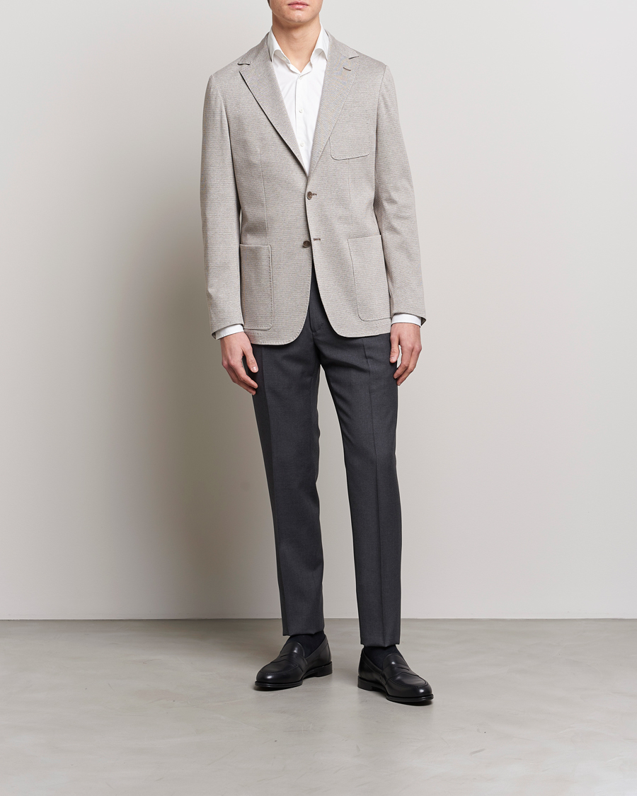 Herre | Bukser | Incotex | Slim Fit Tropical Wool Trousers Dark Grey