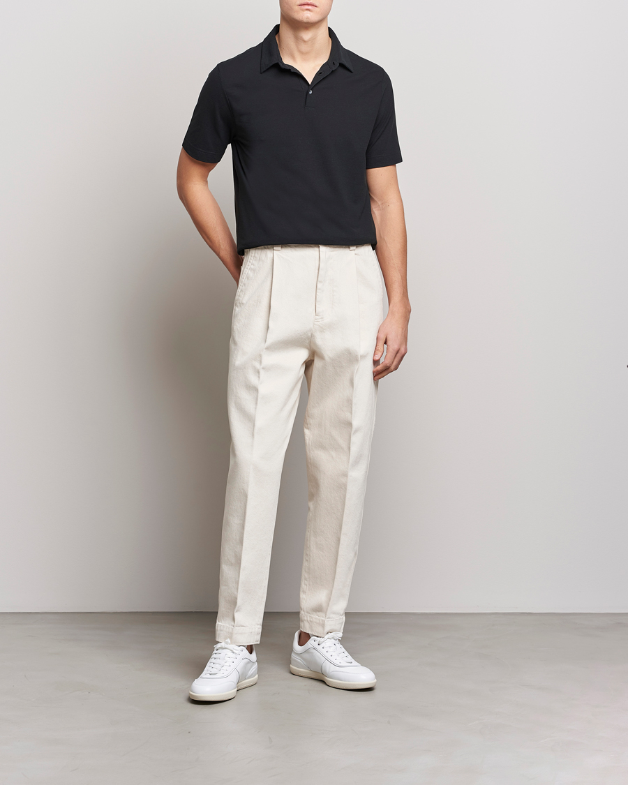 Herre | Polotrøjer | Zanone | Ice Cotton Polo Black
