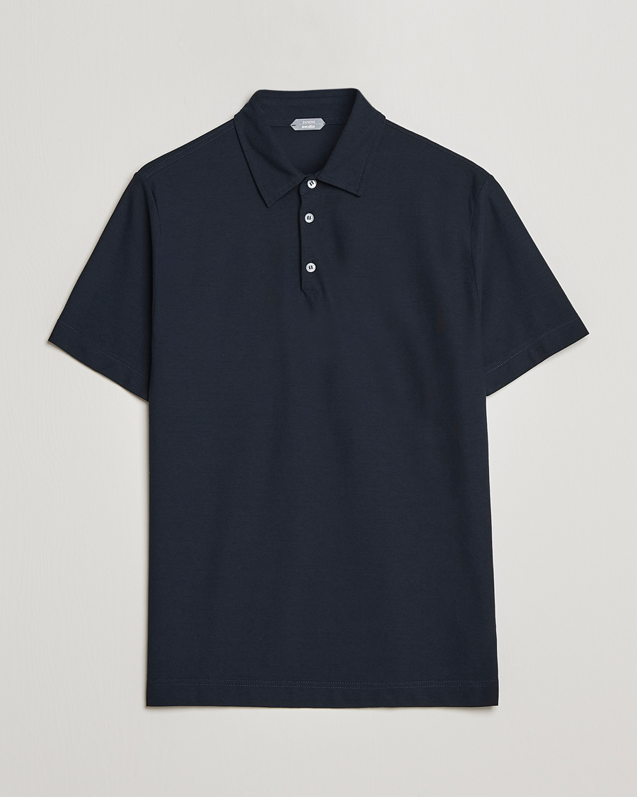 Herre | Polotrøjer | Zanone | Ice Cotton Polo Navy