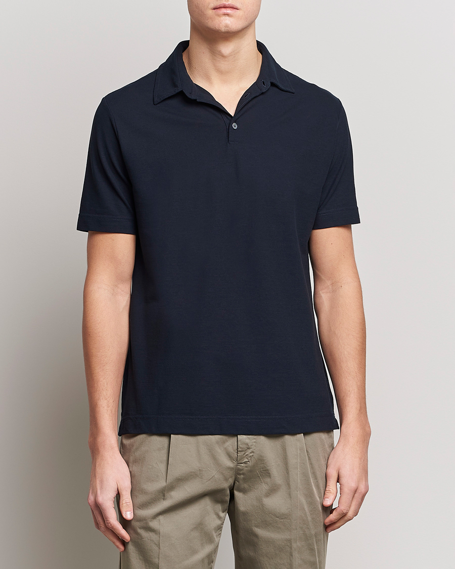 Herre | Kortærmede polotrøjer | Zanone | Ice Cotton Polo Navy