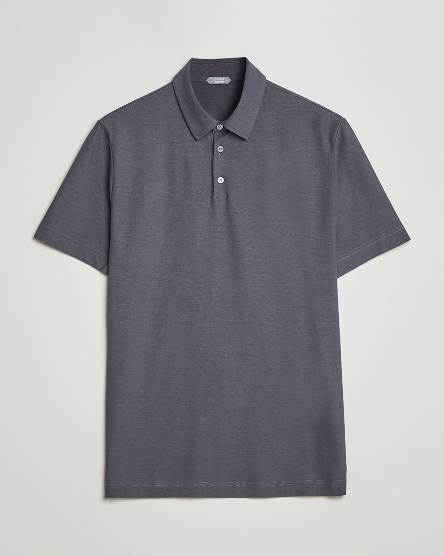 Herre | Polotrøjer | Zanone | Ice Cotton Polo Dark Grey