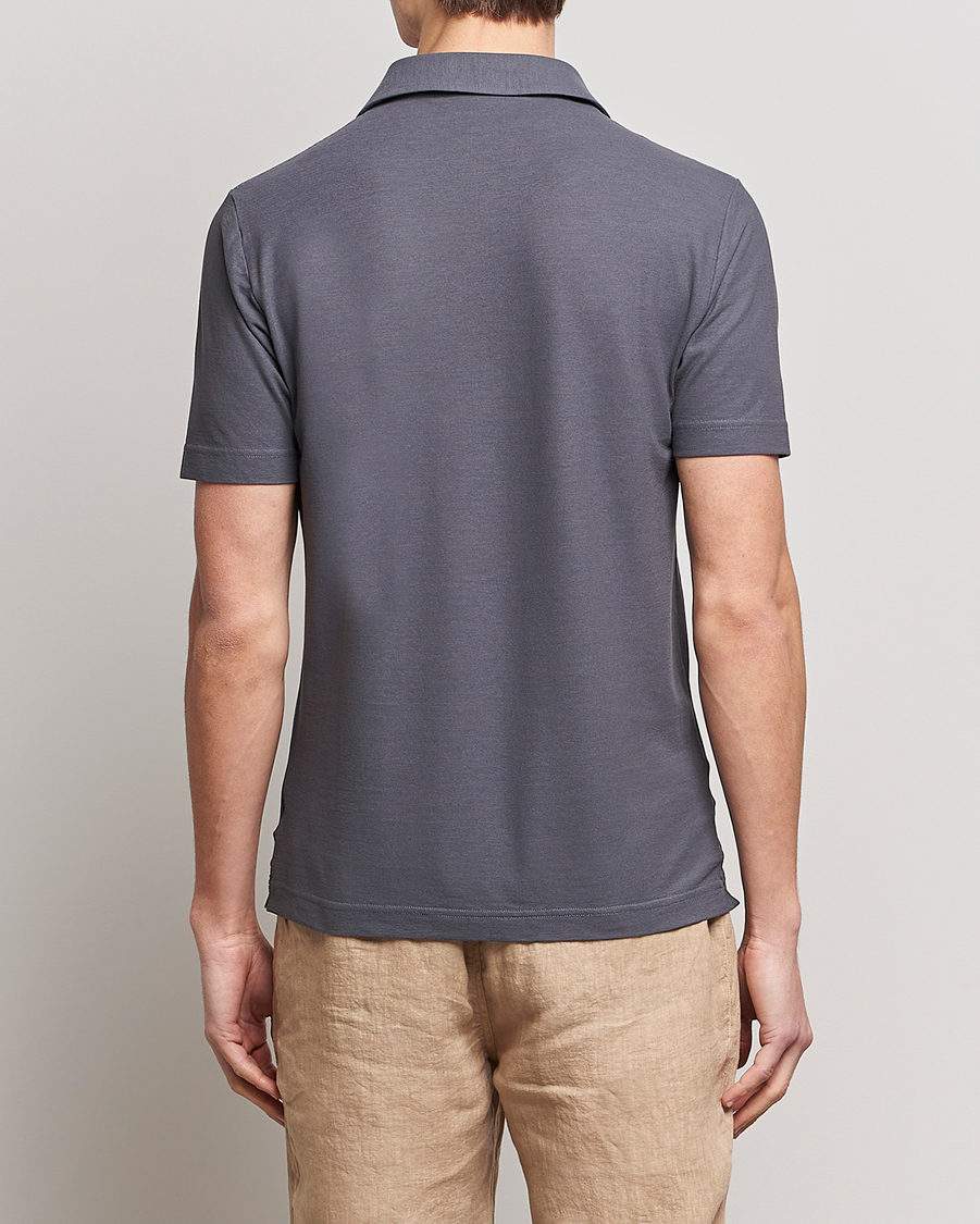 Herre | Polotrøjer | Zanone | Ice Cotton Polo Dark Grey