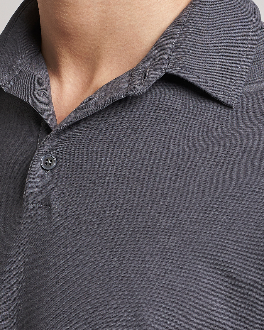 Herre | Polotrøjer | Zanone | Ice Cotton Polo Dark Grey