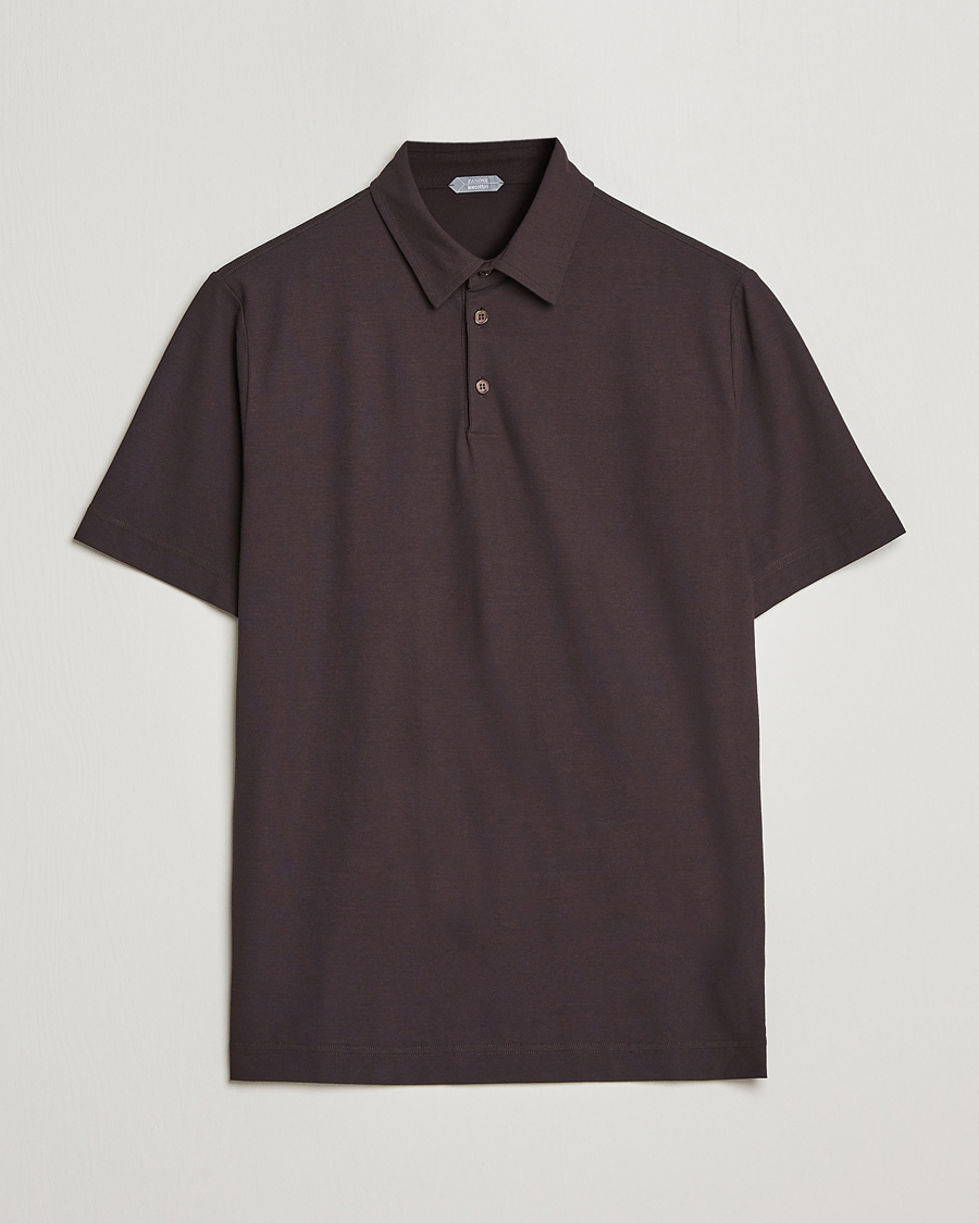 Herre | Polotrøjer | Zanone | Ice Cotton Polo Dark Brown