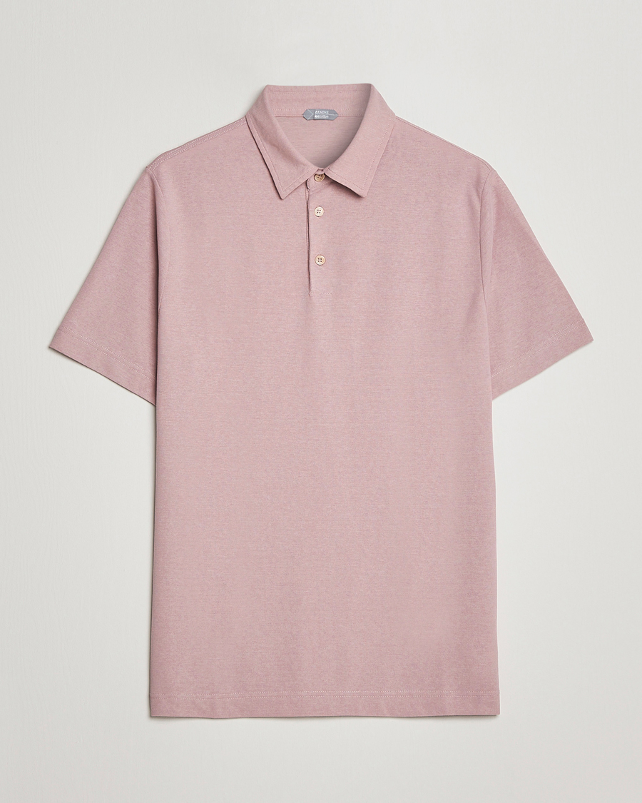 Herre | Polotrøjer | Zanone | Ice Cotton Polo Washed Pink