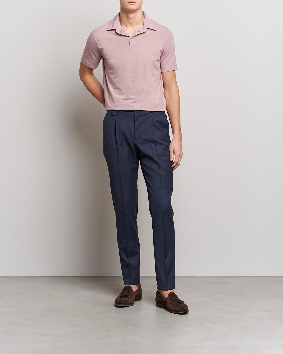 Herre | Polotrøjer | Zanone | Ice Cotton Polo Washed Pink