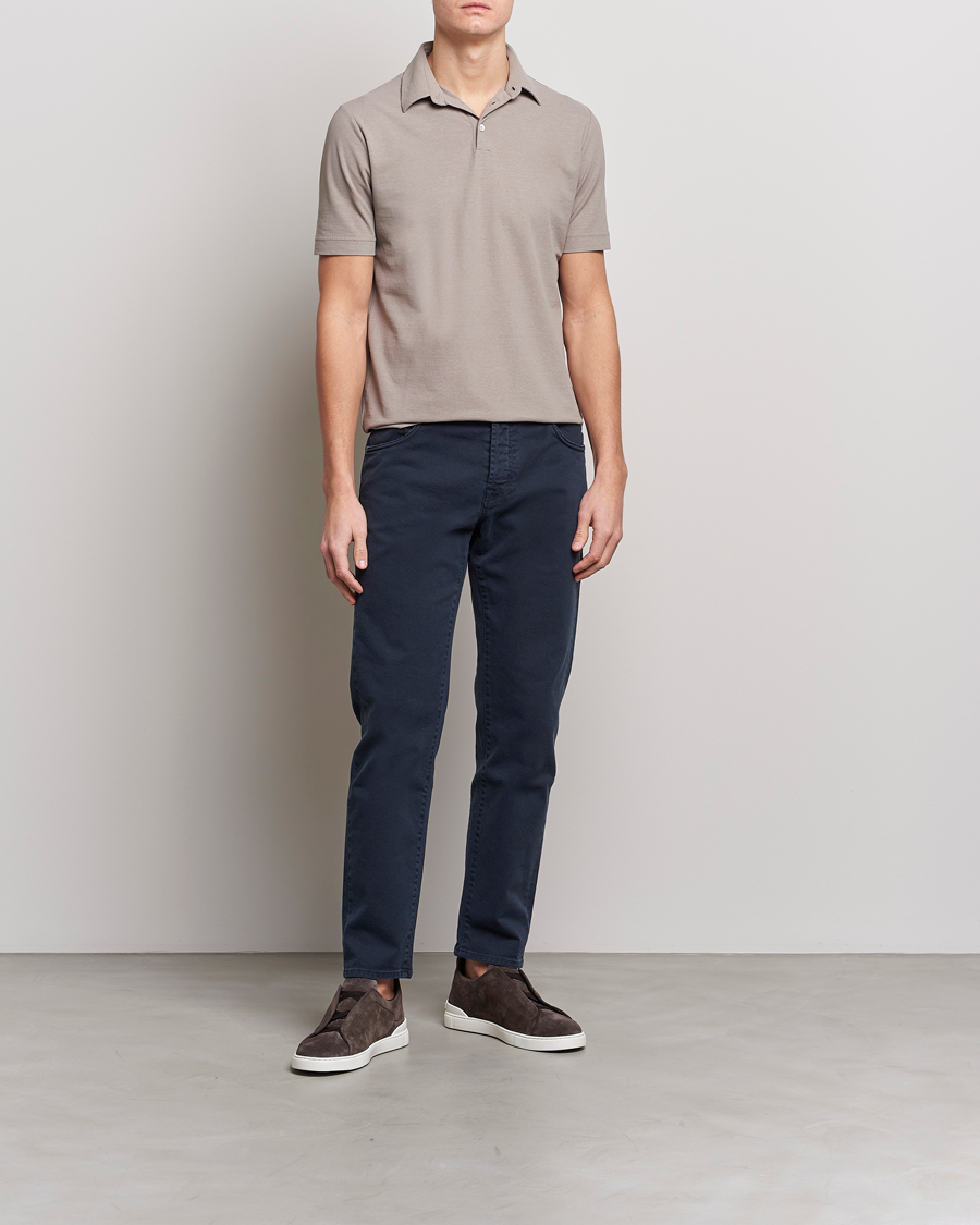Herre | Polotrøjer | Zanone | Ice Cotton Polo Beige