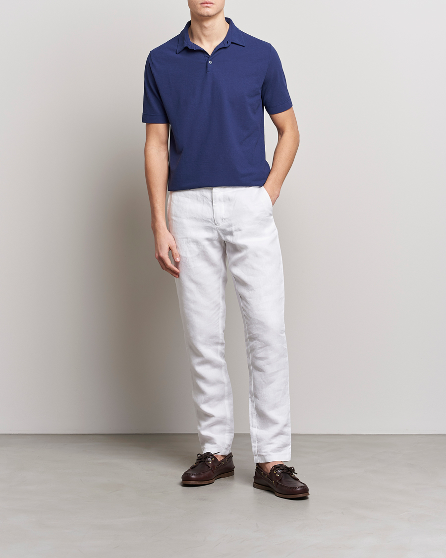 Herre | Polotrøjer | Zanone | Ice Cotton Polo Electric Blue