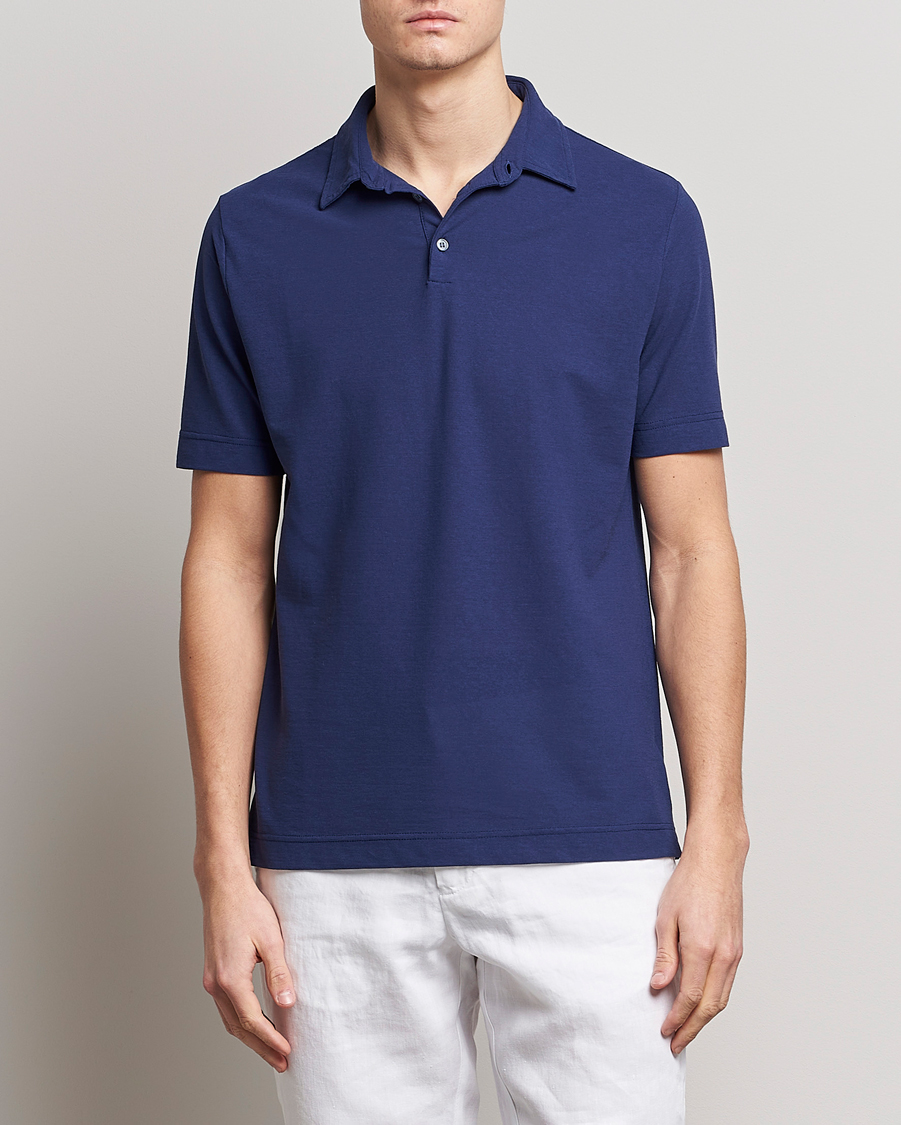 Herre | Polotrøjer | Zanone | Ice Cotton Polo Electric Blue