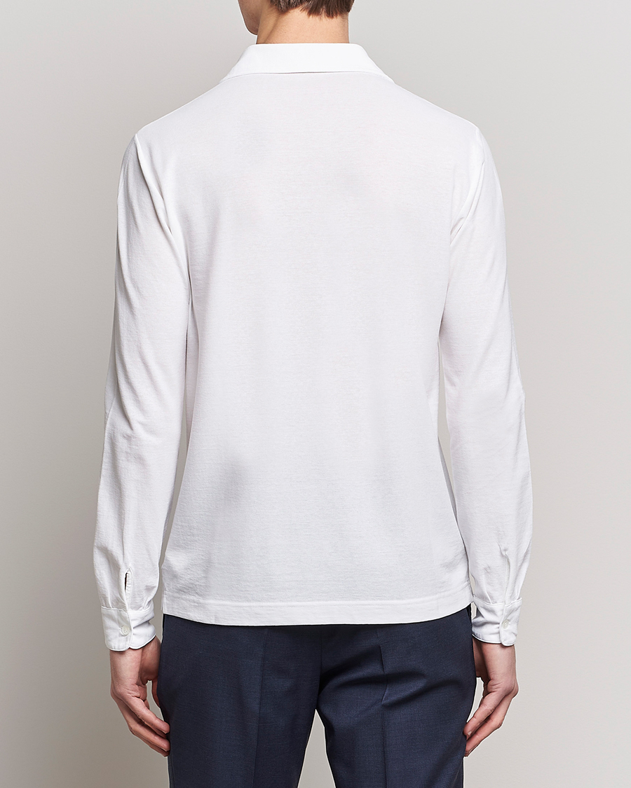 Herre | Trøjer | Zanone | Ice Cotton Long Sleeve Polo White