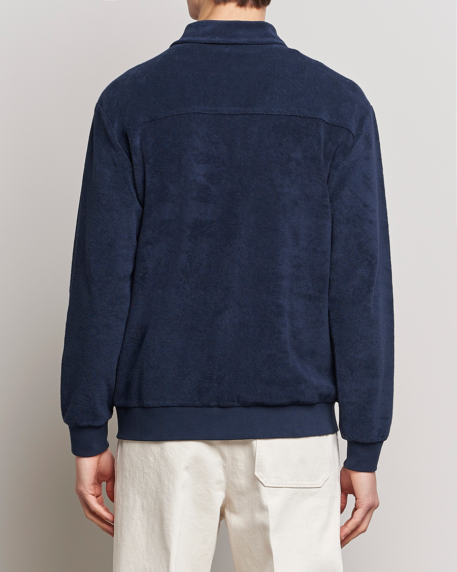 Herre | Trøjer | Zanone | Terry Cotton Jersey Jacket Navy