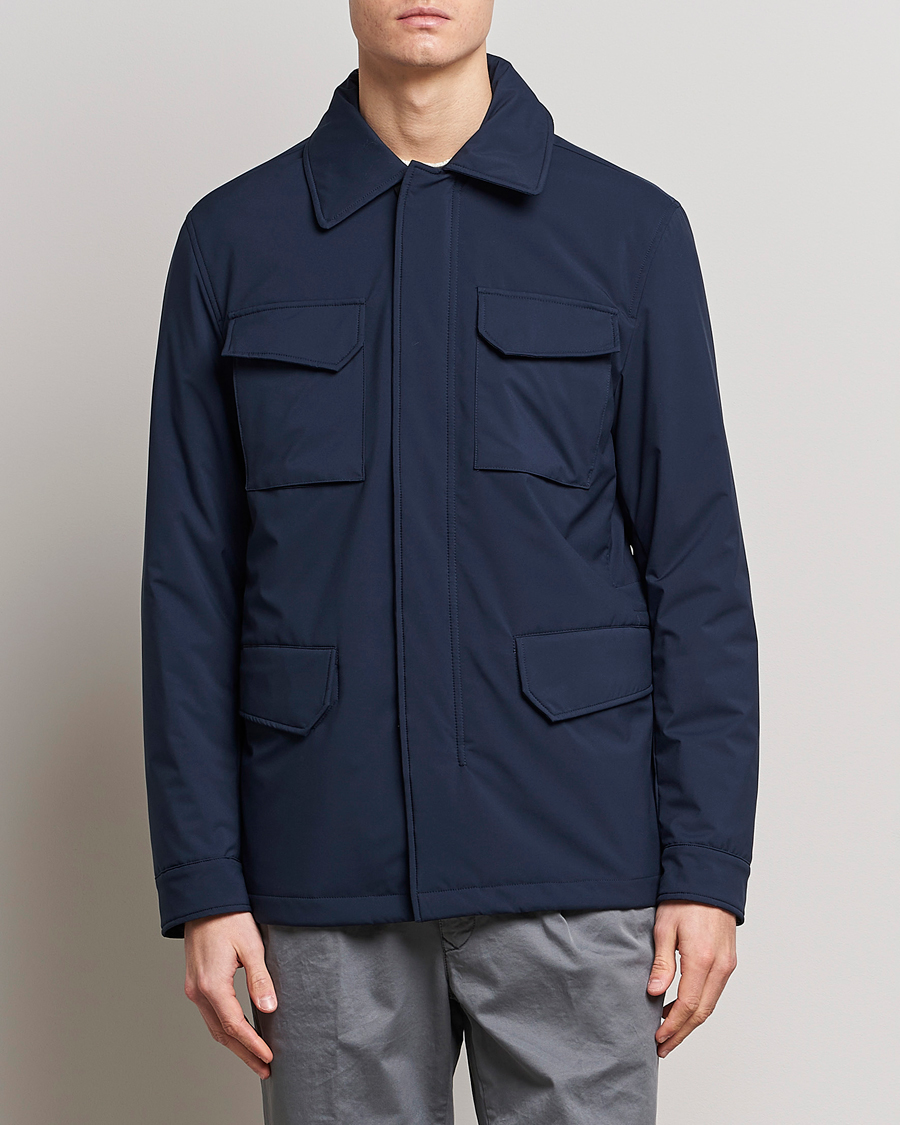 Herre | Field jackets | Slowear | Nylon Field Jacket Navy