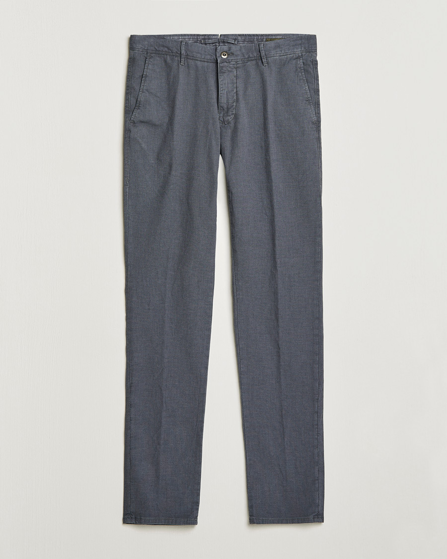 Herre | Bukser | Incotex | Slim Fit Overdyed Pattern Slacks Grey
