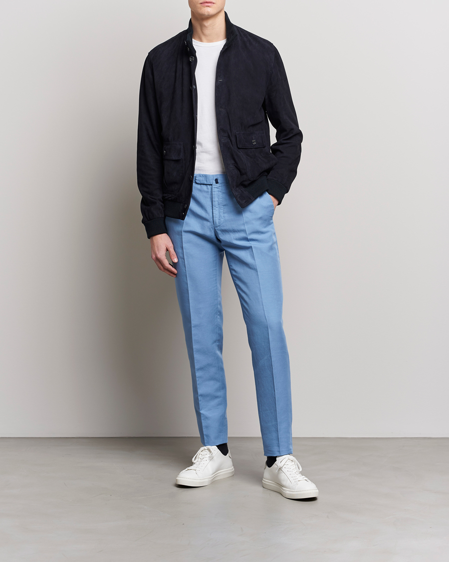 Herre | Bukser | Incotex | Slim Fit Chinolino Trousers Light Blue