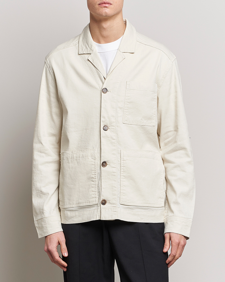 Herre |  | J.Lindeberg | Errol Linen/Cotton Workwear Overshirt Turtledove