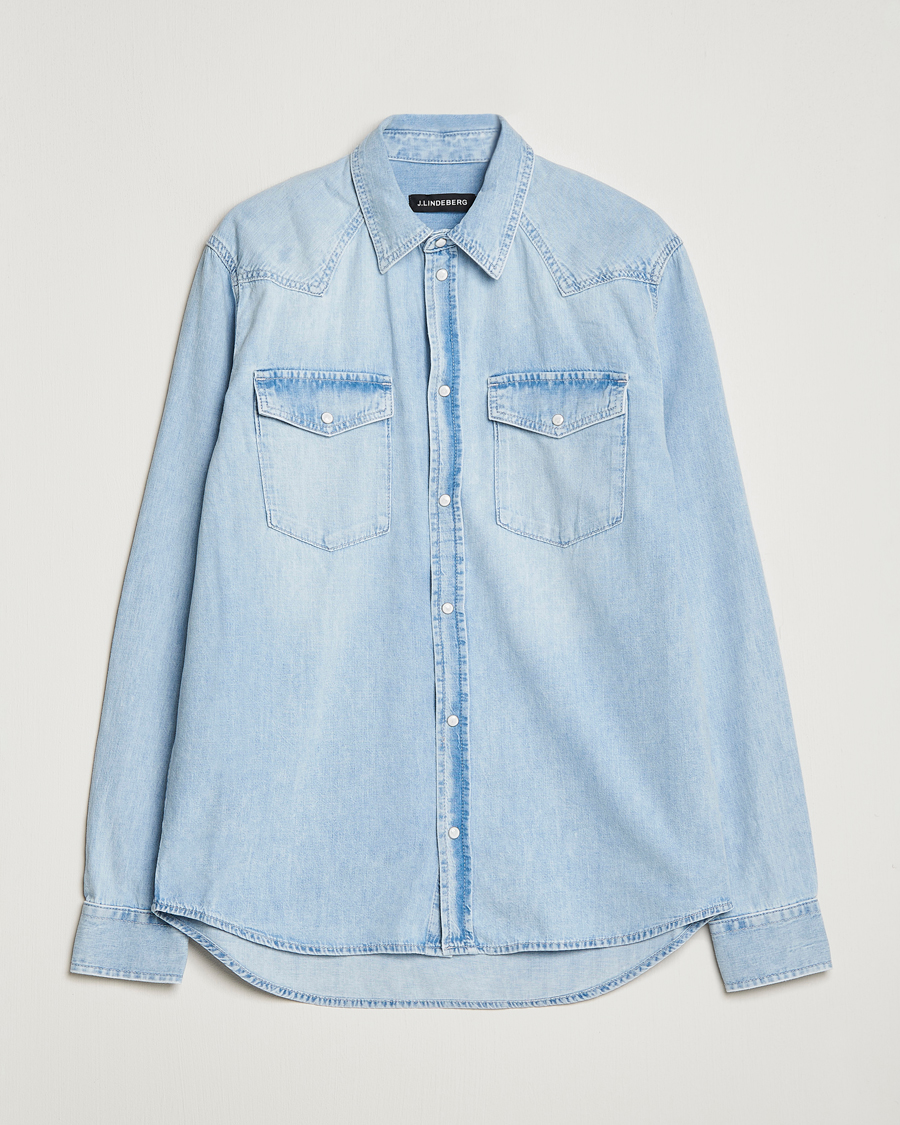 Herre | Skjorter | J.Lindeberg | Carson Denim Shirt Light Blue