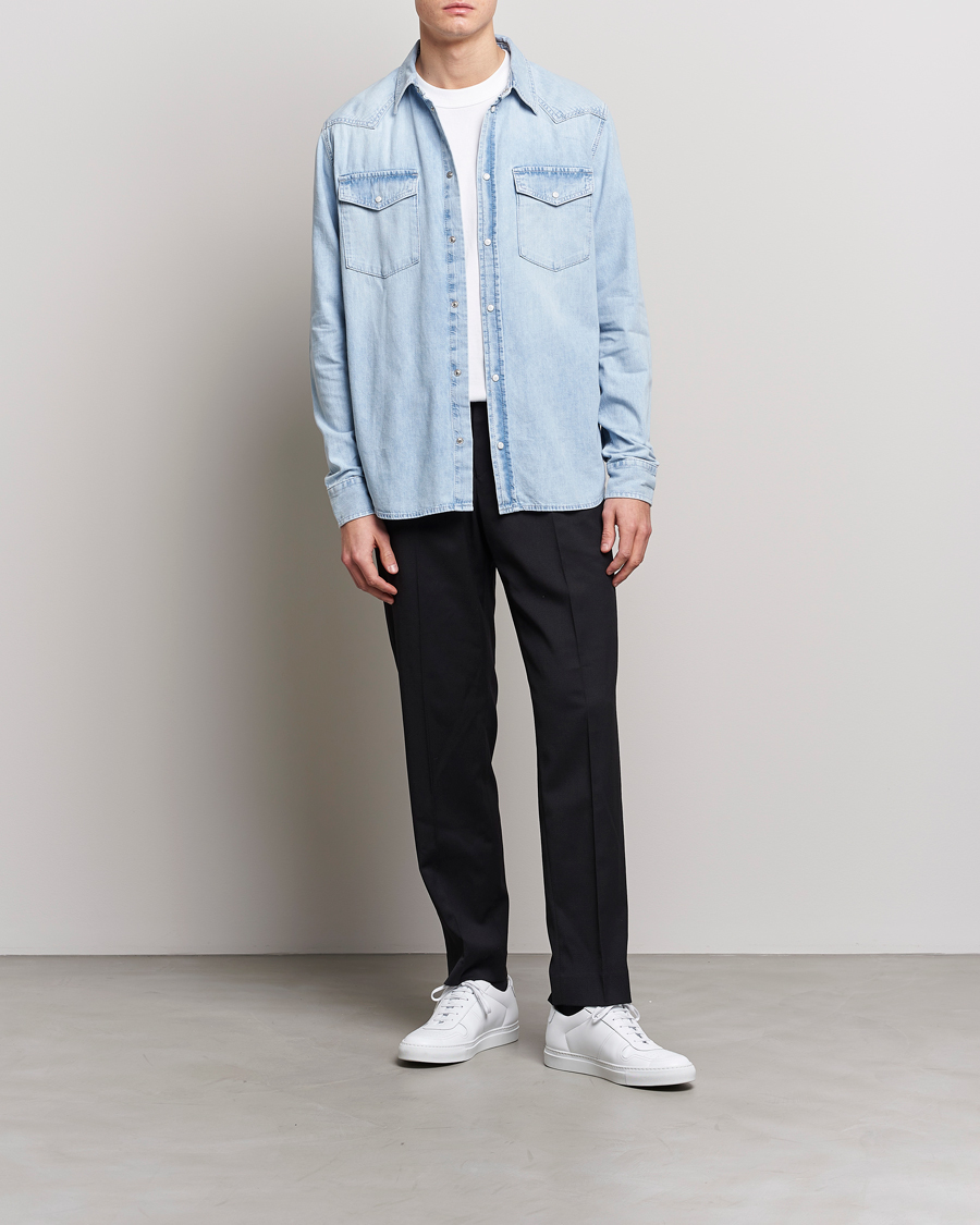 Herre | Skjorter | J.Lindeberg | Carson Denim Shirt Light Blue