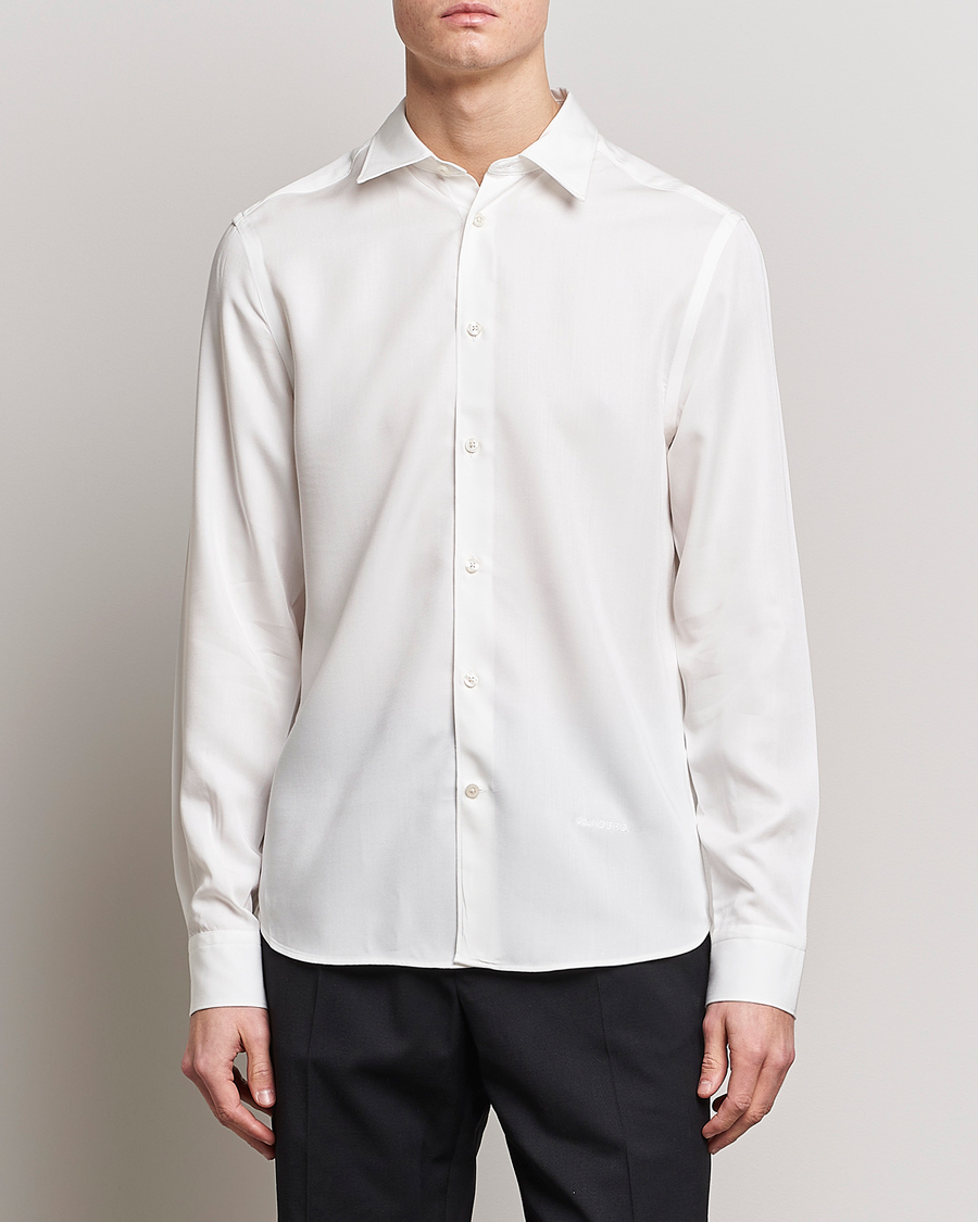 Herre | Casualskjorter | J.Lindeberg | Slim Fit Comfort Tencel Shirt Cloud White