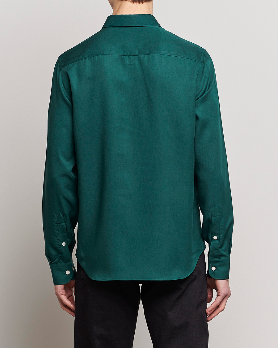 Herre | Skjorter | J.Lindeberg | Slim Fit Comfort Tencel Shirt Rain Forest