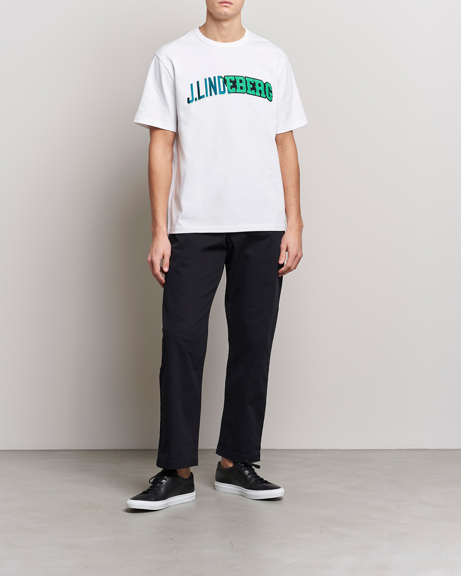 Herre | T-Shirts | J.Lindeberg | Camilo Graphic Heavy T-Shirt White