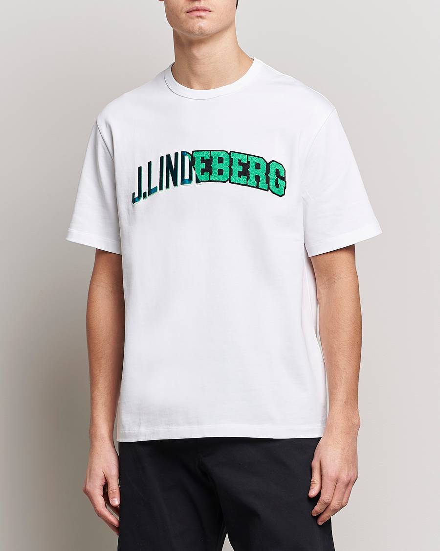 Herre | T-Shirts | J.Lindeberg | Camilo Graphic Heavy T-Shirt White