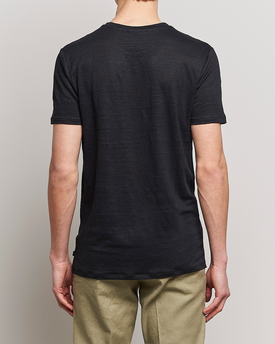 Herre | T-Shirts | J.Lindeberg | Coma Linen Tee Black