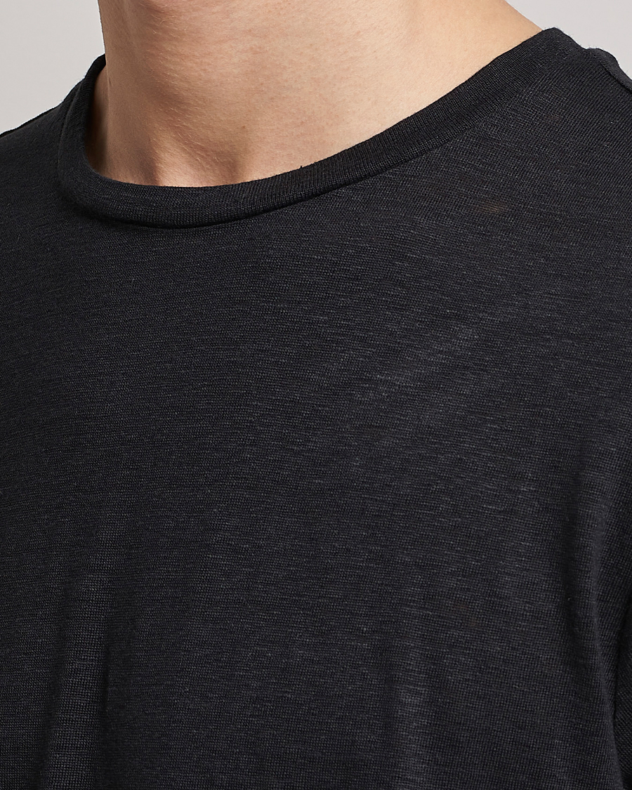 Herre | T-Shirts | J.Lindeberg | Coma Linen Tee Black