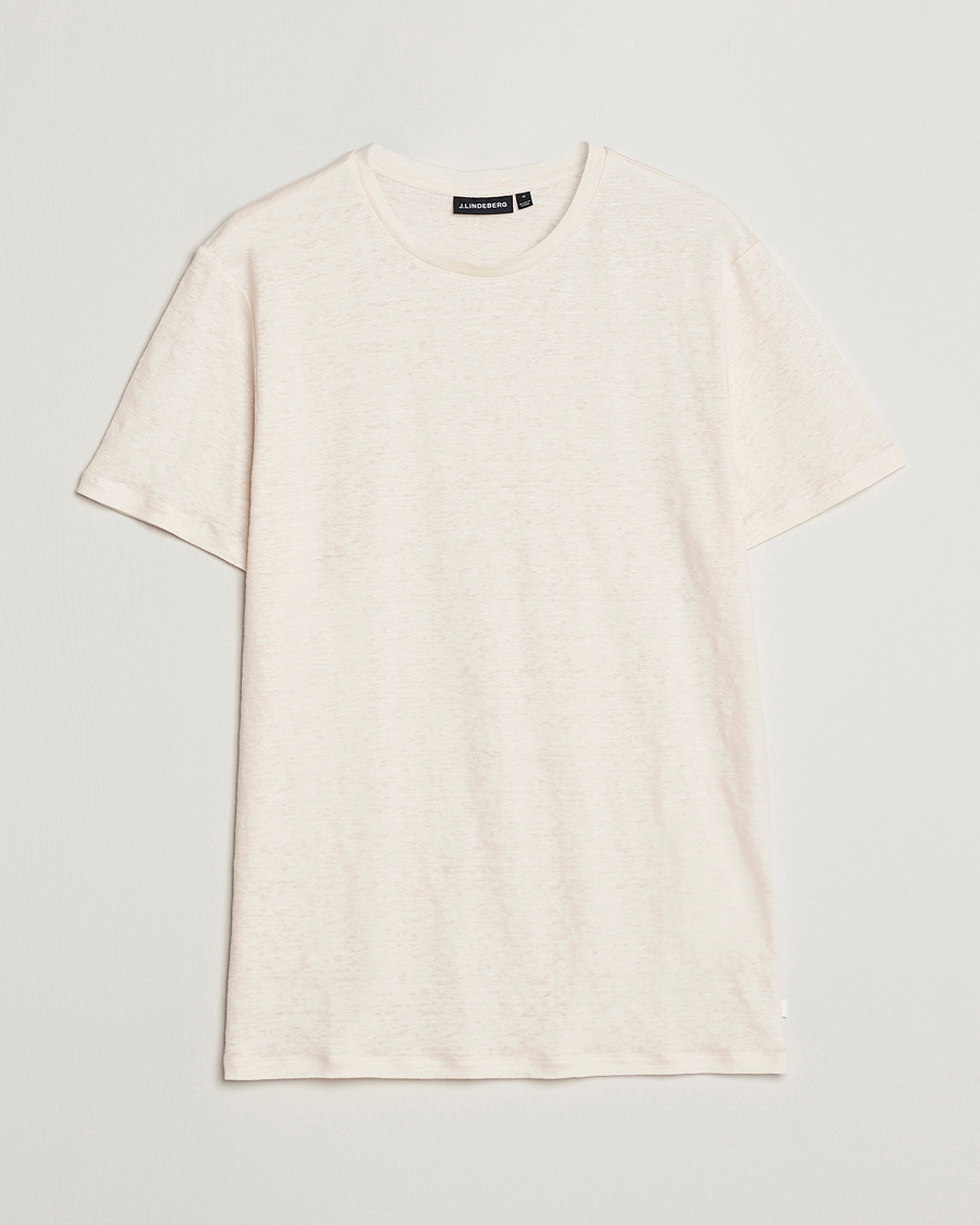 Herre | T-Shirts | J.Lindeberg | Coma Linen Tee Turtledove