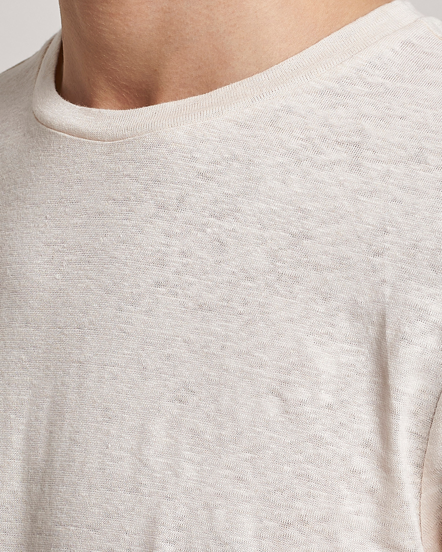 Herre | T-Shirts | J.Lindeberg | Coma Linen Tee Turtledove