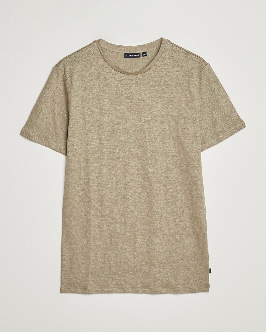 Herre | T-Shirts | J.Lindeberg | Coma Linen Tee Aloe